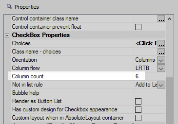 Column count set to 6
